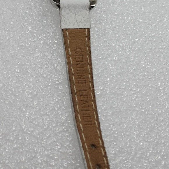 Diamond Accent 21mm White Silver Loki DNA Twist Case Crab Claw lug Watch Leather - Picture 7 of 7